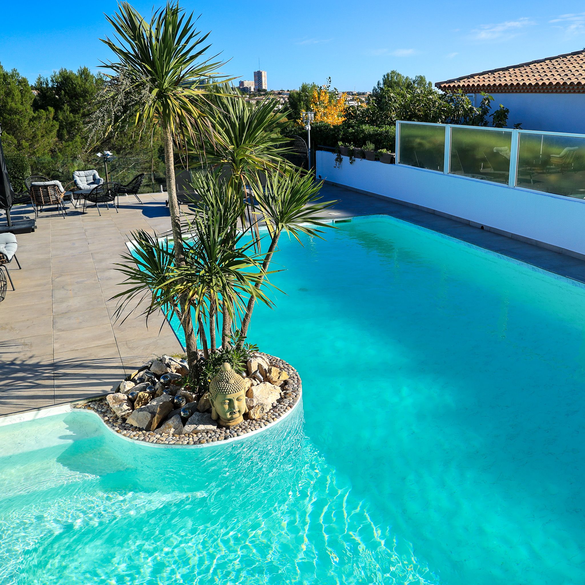 Rénovation piscine béton Juvignac